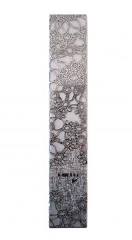 Tall Stainless Steel Mezuzah by Metalace Art