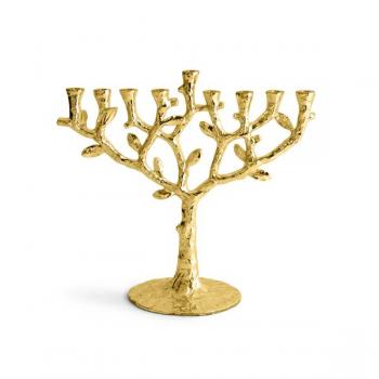 Tree of Life Menorah Gold