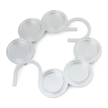 Modern Hebrew Letters Design Round Silver Seder Plate