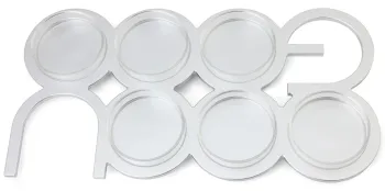 Modern Hebrew Letters Design Rectangular Silver Seder Plate