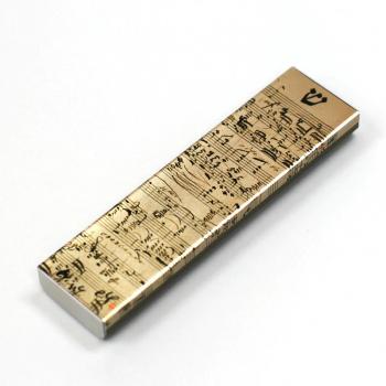 Music on Gold Mezuzah