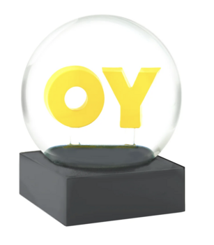 OY YO Snow Globe by Deborah Kass
