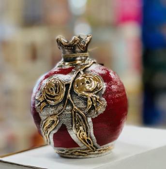 Pomegranate-Silver and Glass