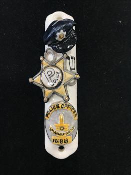 Police Officer Ceramic Mezuzah