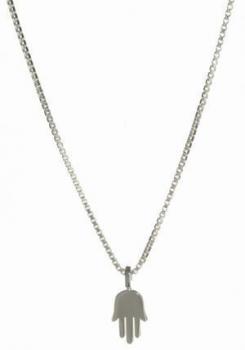 Dainty Hamsa Necklace - Sterling Silver