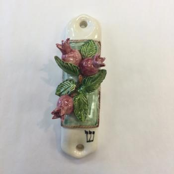 Rose Mezuzah - Painted Porcelain