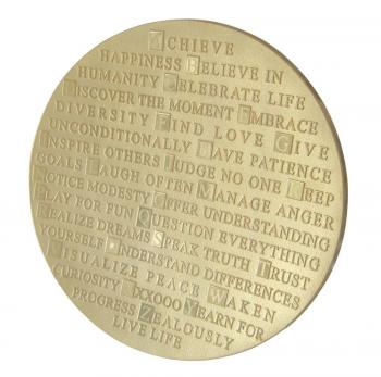 ABC of Life Platter in Gold, 14