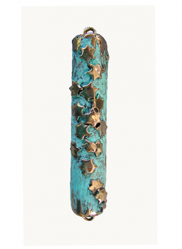 Multistar Patina Mezuzah - Bronze