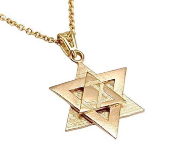 Stacking 14k Gold Star of David Pendant 