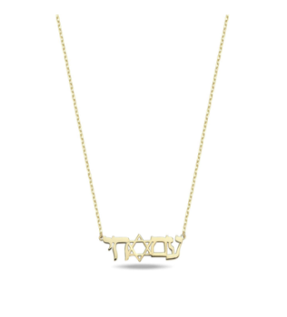 Am Yisrael Chai 14kt Gold Necklace