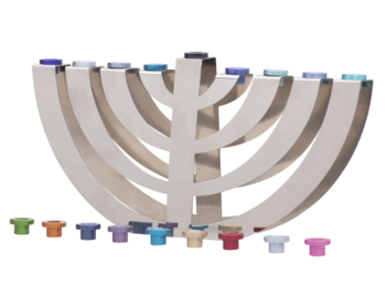 Stainless Steel Modern Hanukkah Menorah