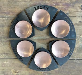 Flame Cut Modular Steel Seder Plate 