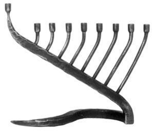 Recurve Menorah - Iron