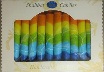 Shabbat and Holiday Candles Rainbow