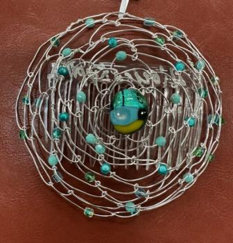 Silver Wire Kepa Blue-Green