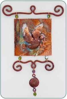 Dove Wall Tile by Ahuva Elany - Copper