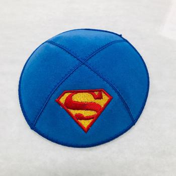 Superman Kippah-Suede