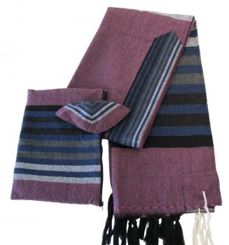 Tallit in Wool - Lavender by Gabrieli -