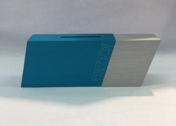 Modern Colorful Tzedakah Box - Aluminum