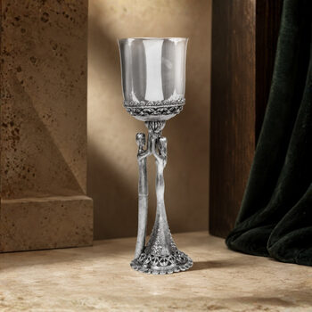 Bride and Groom Kiddush Cup Silver