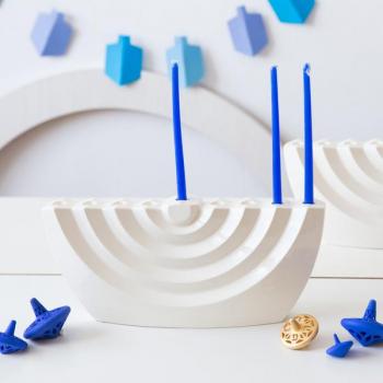 Wavy Hanukkah Menorah