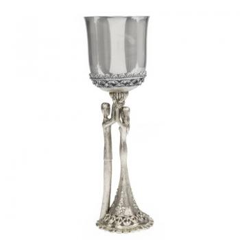 Bride and Groom Kiddush Cup Silver
