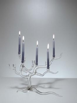 Windswept Tree Chanukah Menorah Clear