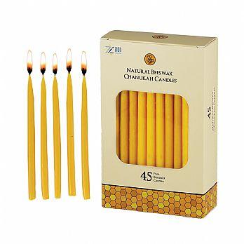 Beeswax Hanukkah Candles Natural Long