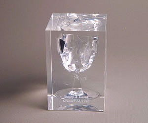 Rectangular Wedding Glass Lucite Cube