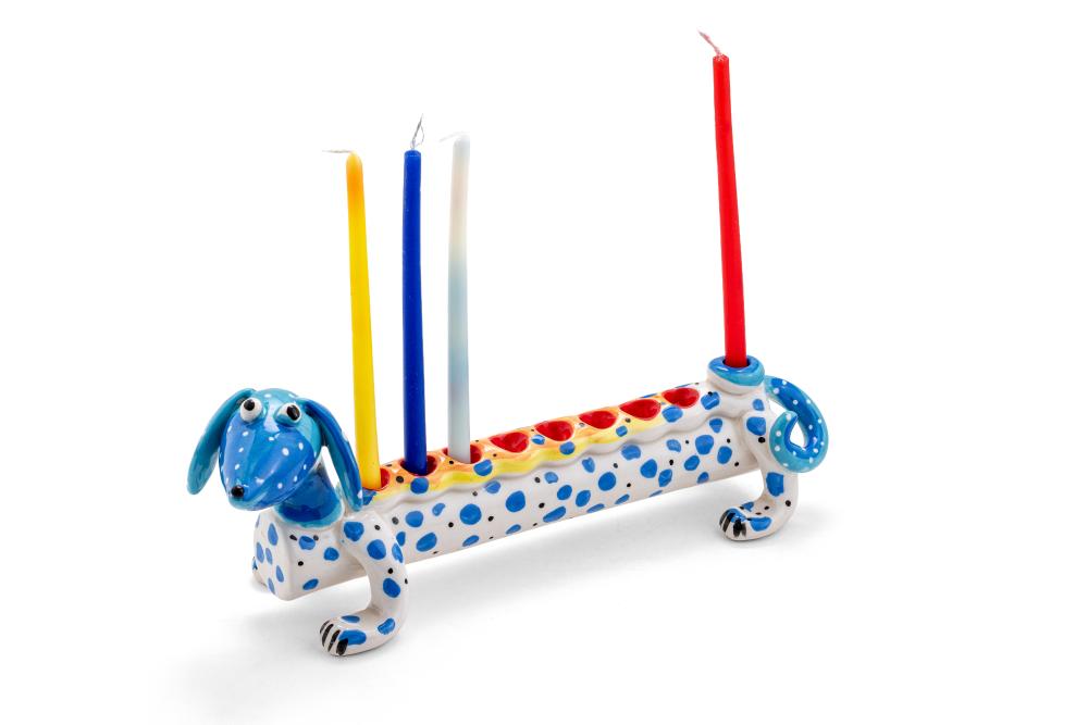 Israel Museum x Shalom House Ceramic Dog Menorah