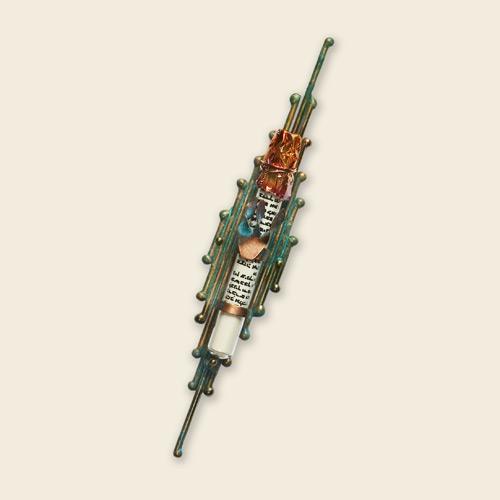 Small Brass Rod Mezuzah