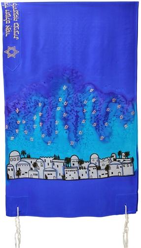 Women's Tallit Set Jerusalem -Blues