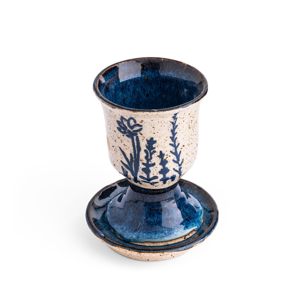 Israel Museum x Shalom House Ceramic Kiddush Cup Botanical 