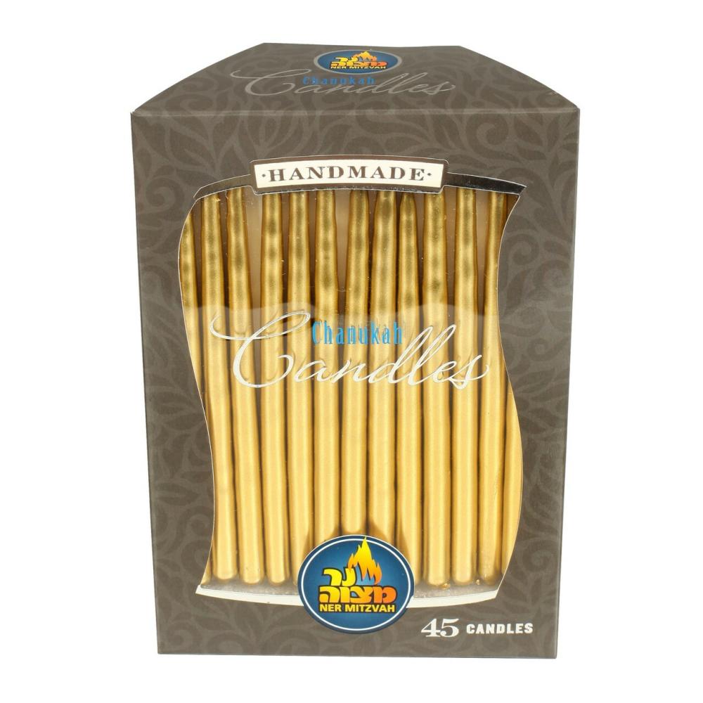 Metallic Gold Chanukah Candles 