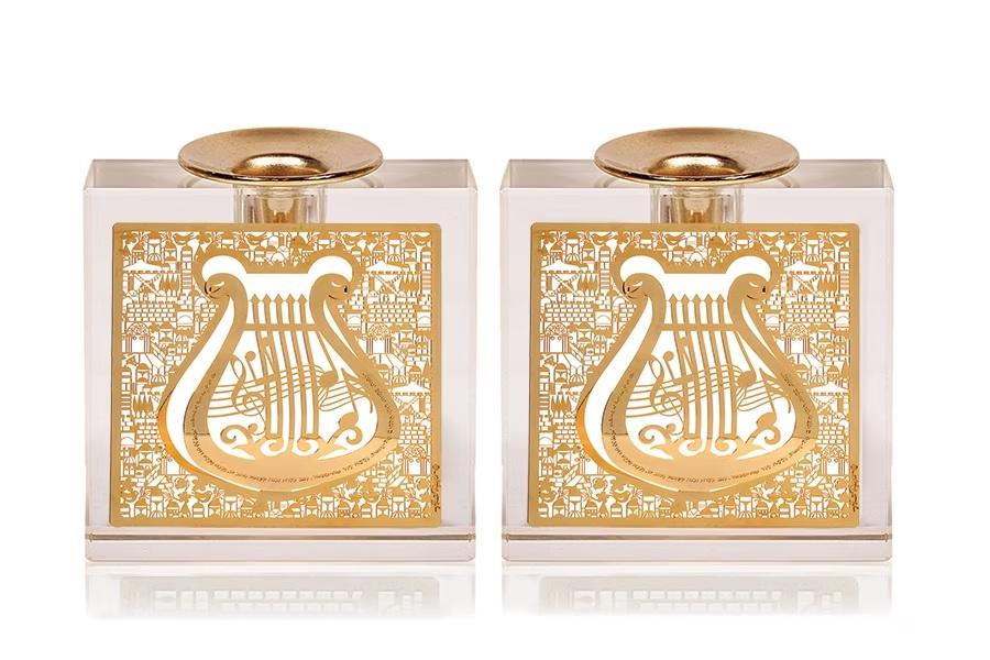 Israel Museum x Shalom House Golden Candle Holders