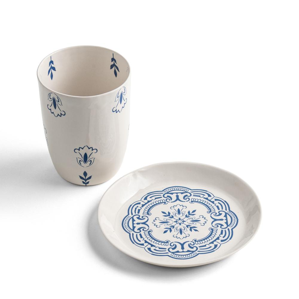 Israel Museum x Shalom House Ceramic Kiddush Cup and Saucer