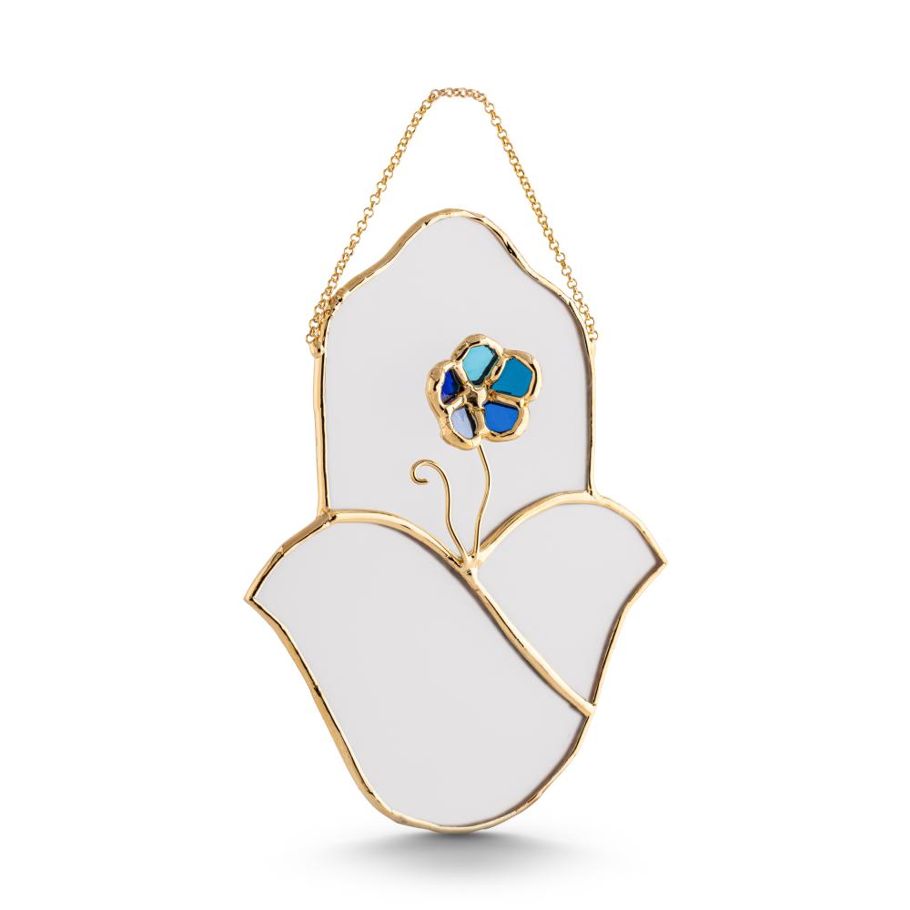 Blue Flower Hamsa