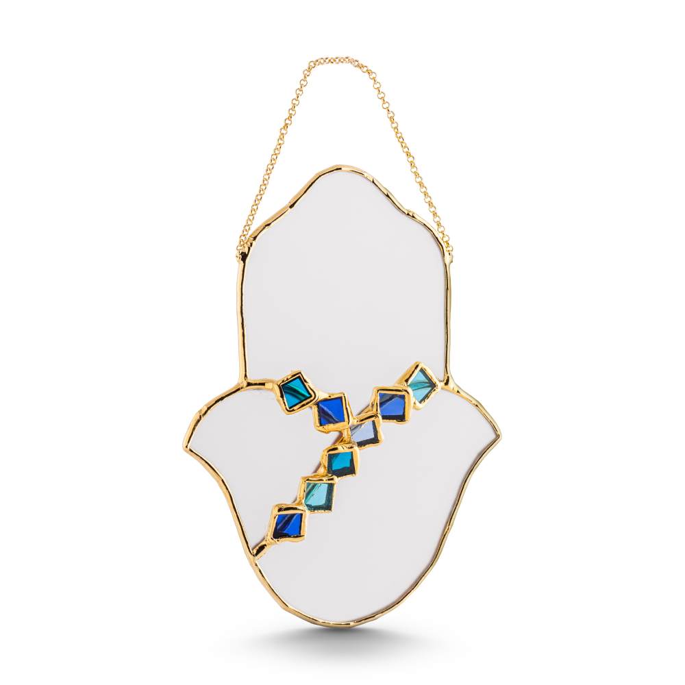 Blue Cluster Hamsa