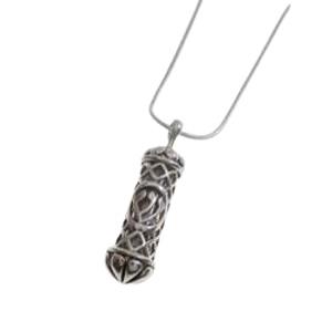 Filigree Mezuzah Necklace - Sterling Silver