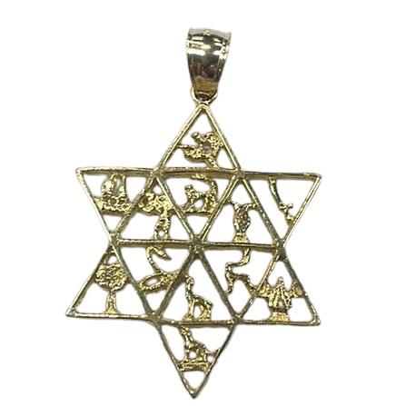 12 Tribe Star of David - 14kt Gold