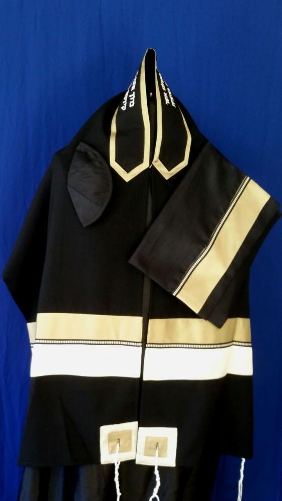 Men's Black Tallit Set