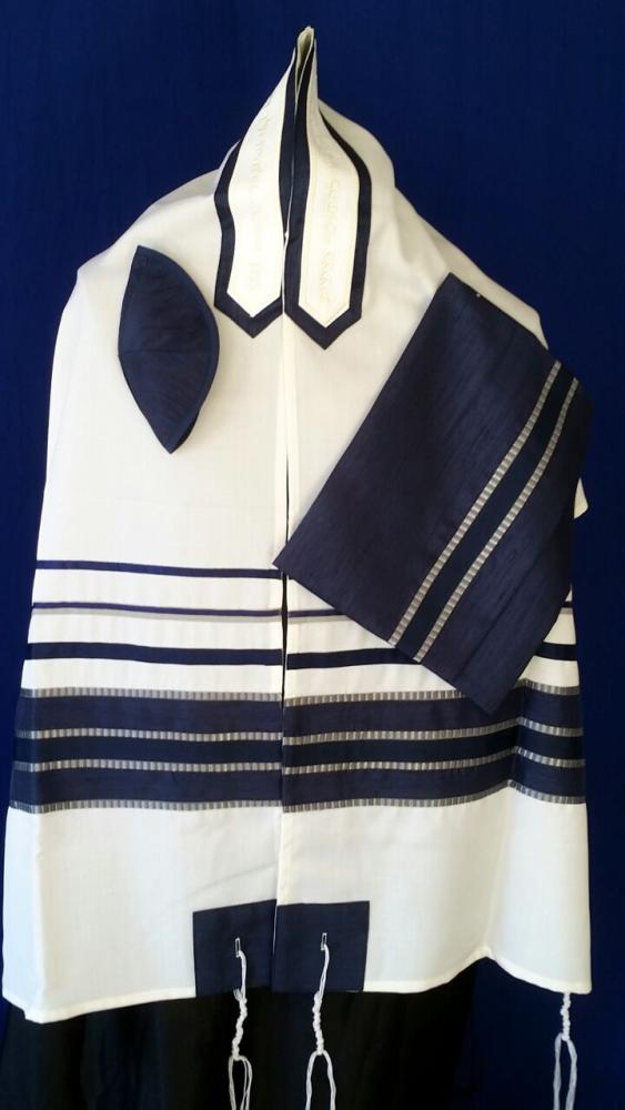 Men's Traditional Navy Tallit Set
