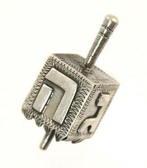 19th Century Germany Dreidel - Sterling Silver