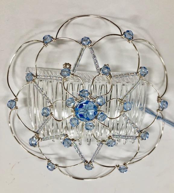 Baby Blue Silver Star Wire Kepa