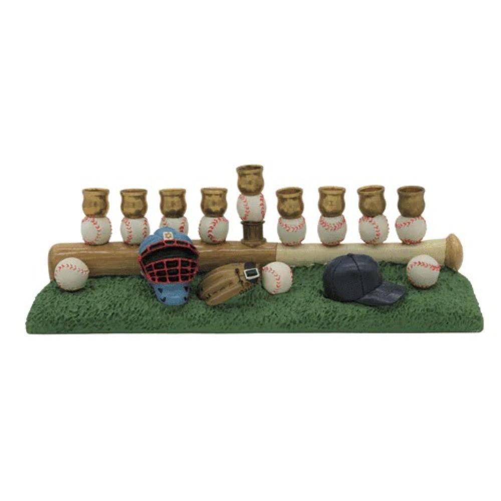Baseball Hanukkah Menorah