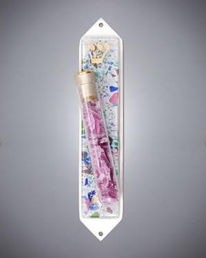 Fused Mezuzah with Tube for Shards - Glass
