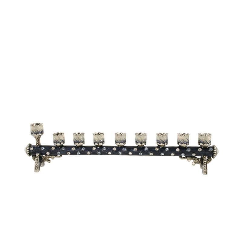 Blue Petite Cylindrical Menorah