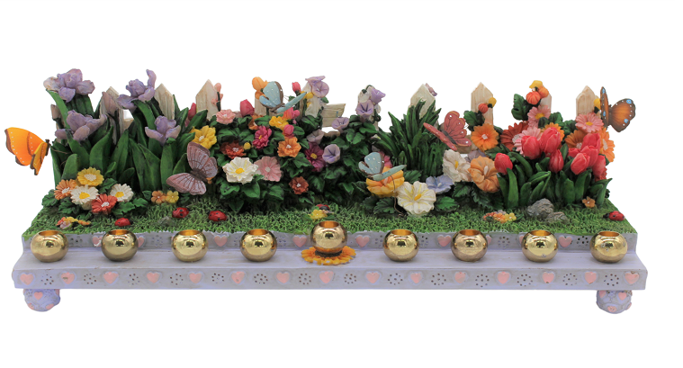 BUTTERFLY GARDEN MENORAH