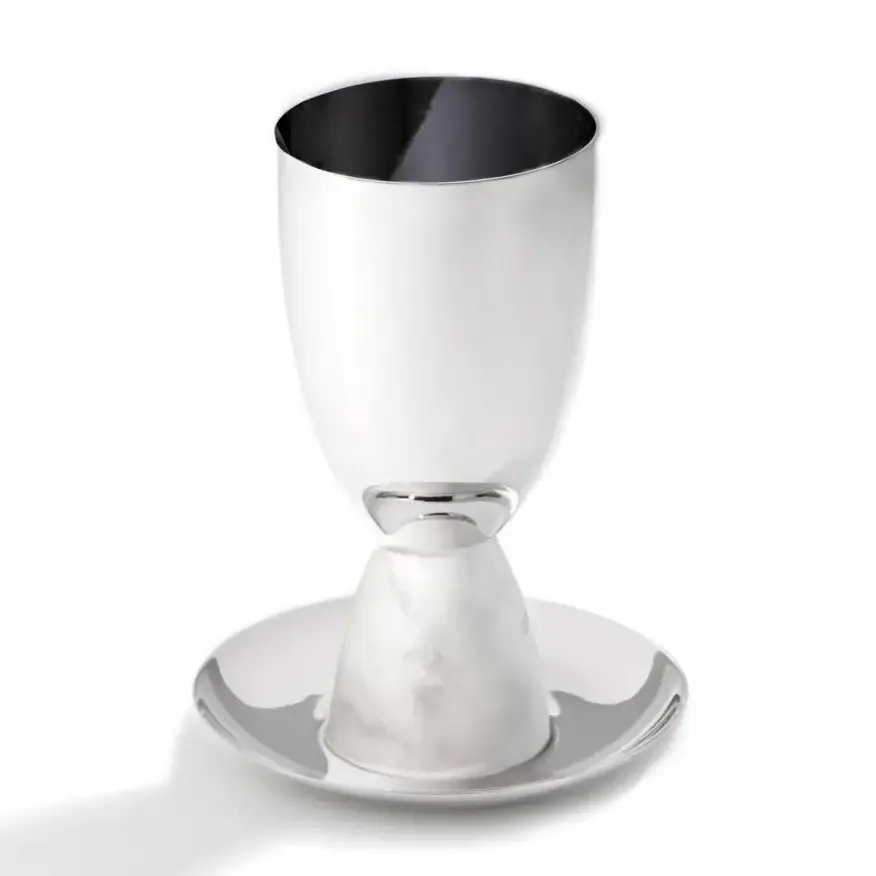 Coluna Kiddush Cup - Marble & Silver