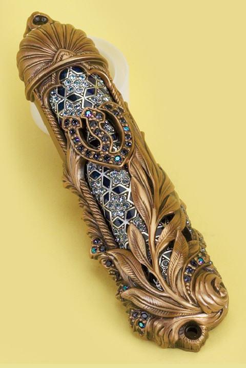 Sapphire with Montana Crystal Mezuzah
